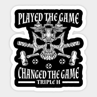 Triple H Skull And Hammers Sticker